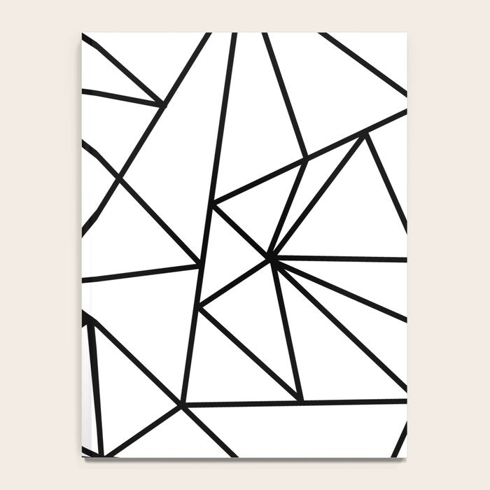 Black white modern abstract geometrical pattern Notebook Gallery Image 4