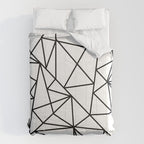 Black white modern abstract geometrical pattern Comforter Gallery Image 6