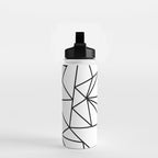 Black white modern abstract geometrical pattern Water Bottle Gallery Image 2