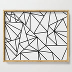 Black white modern abstract geometrical pattern Serving Tray Gallery Image 1