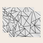 Black white modern abstract geometrical pattern Placemat Gallery Image 1