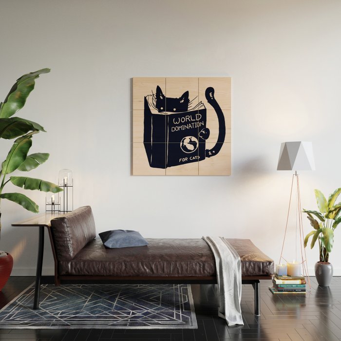 World Domination For Cats Wood Wall Art Gallery Image 2