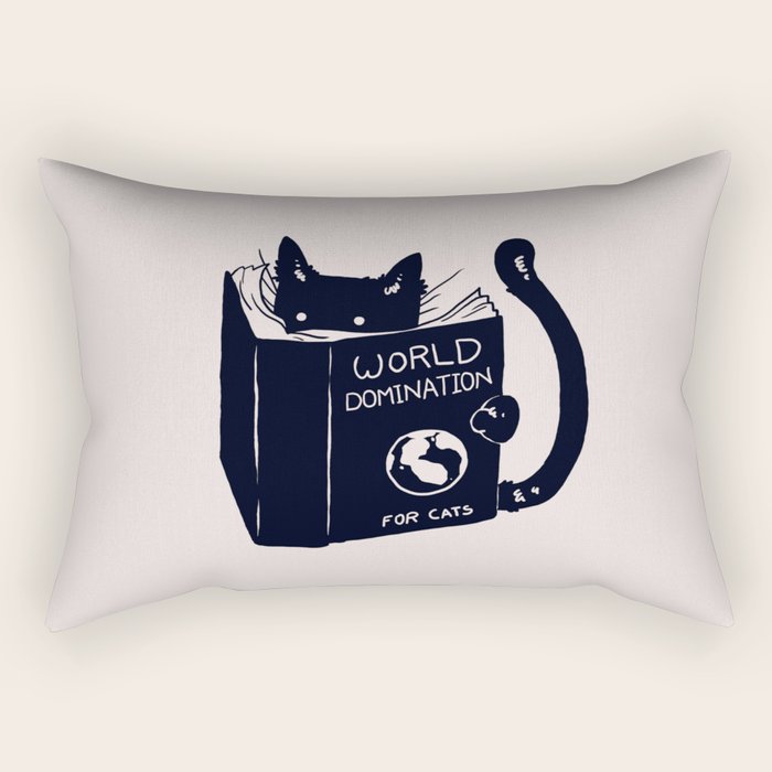 World Domination For Cats Rectangular Pillow Gallery Image 2