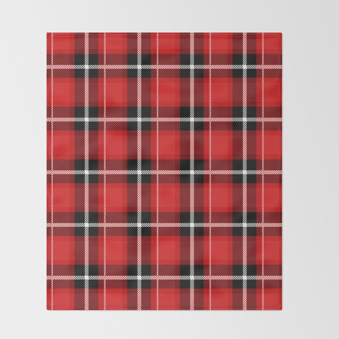 Red + Black Plaid Throw Blanket Gallery Image 2
