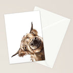 Sneaky Highland Cow Stationery Card Gallery Image 2