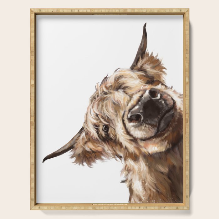 Sneaky Highland Cow Serving Tray Gallery Image 1