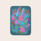 Exuberant Bouquet in Aqua, Fuchsia and Emerald Bath Mat Gallery Image 1