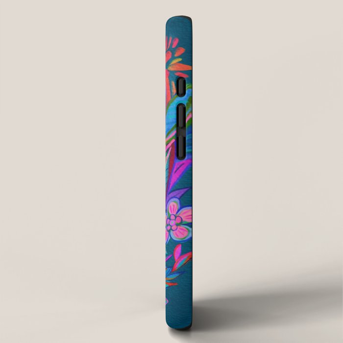 Exuberant Bouquet in Aqua, Fuchsia and Emerald iPhone Case Gallery Image 2