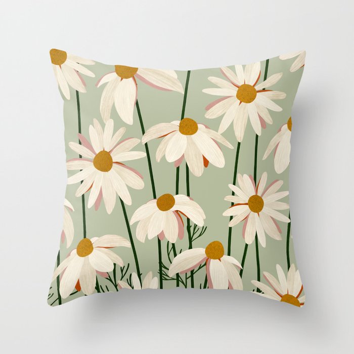 Flower Market London inspiration Throw Pillow Gallery Image 6