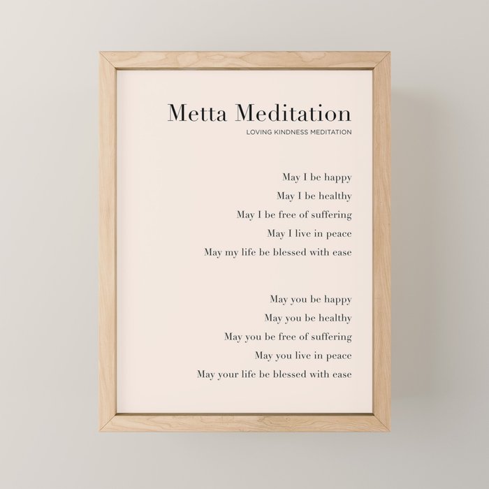 Metta Meditation. Loving Kindness Meditation Mini Art Print Gallery Image 1