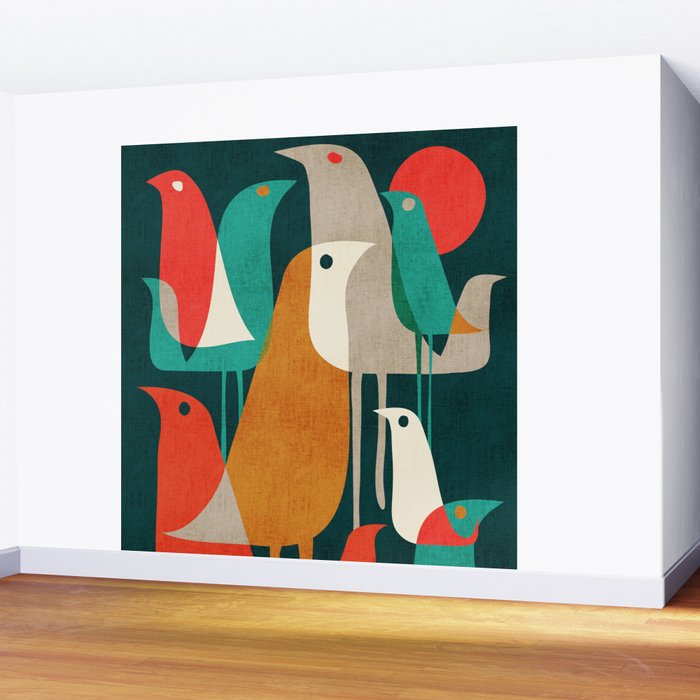 Flock of Birds Wall Mural Gallery Image 2