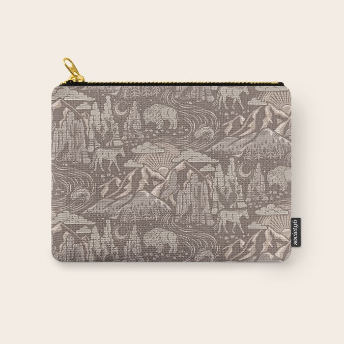 Wild West - Taupe Neutral  Carry All Pouch Gallery Image 1