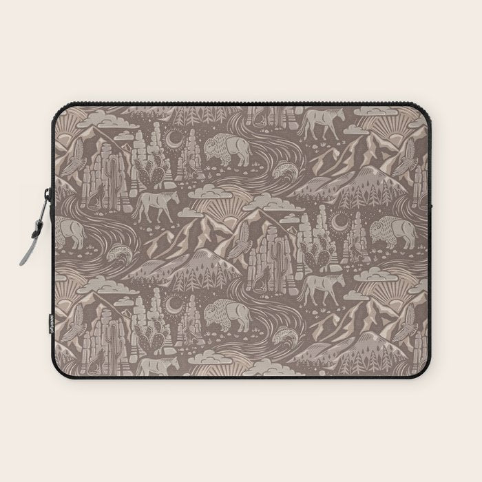 Wild West - Taupe Neutral  Laptop Sleeve Gallery Image 1