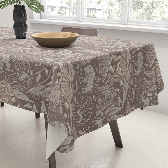 Wild West - Taupe Neutral  Tablecloth Gallery Image 3