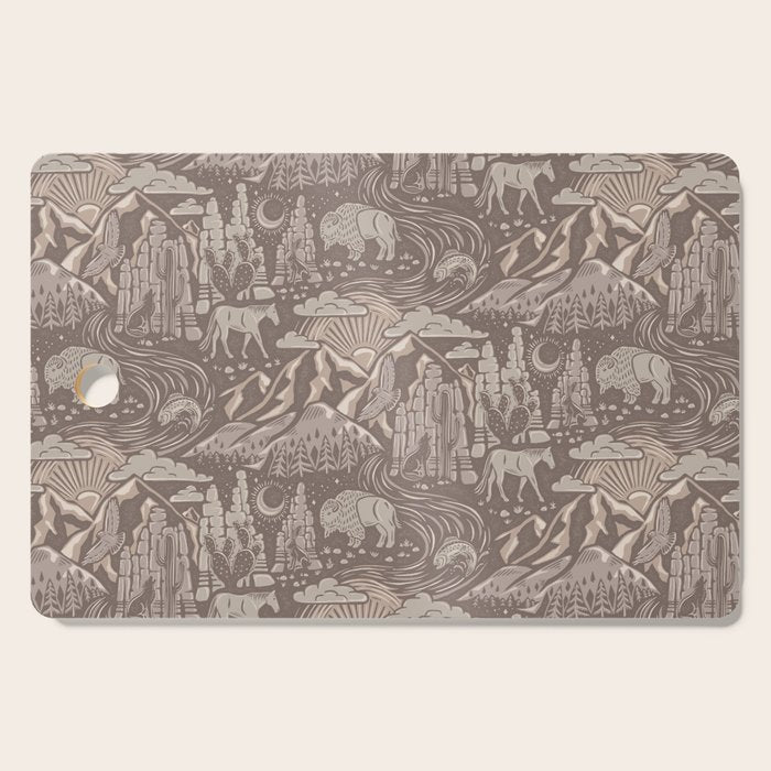 Wild West - Taupe Neutral  Cutting Board Gallery Image 1