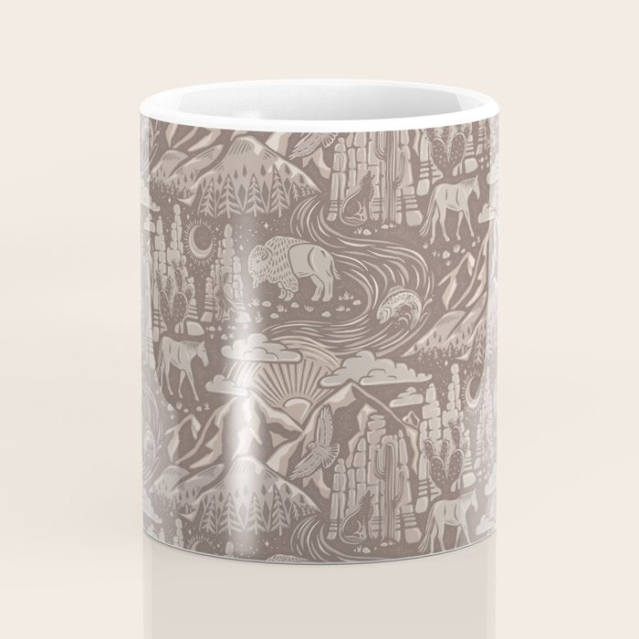 Wild West - Taupe Neutral  Coffee Mug Gallery Image 4
