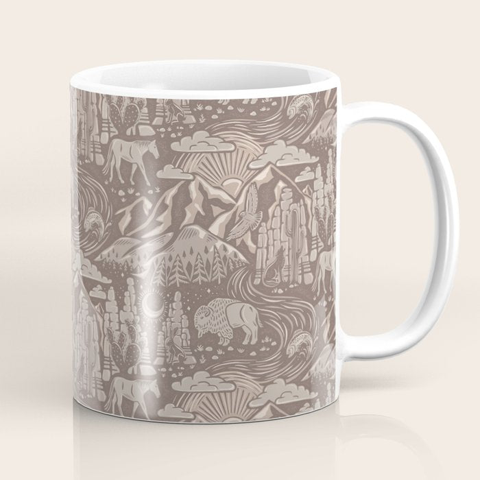 Wild West - Taupe Neutral  Coffee Mug Gallery Image 1