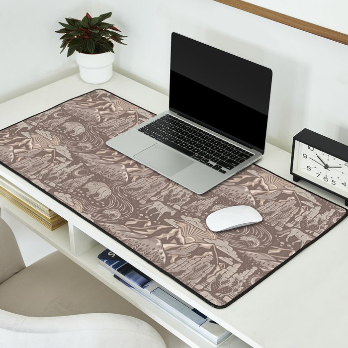 Wild West - Taupe Neutral  Desk Mat Gallery Image 2