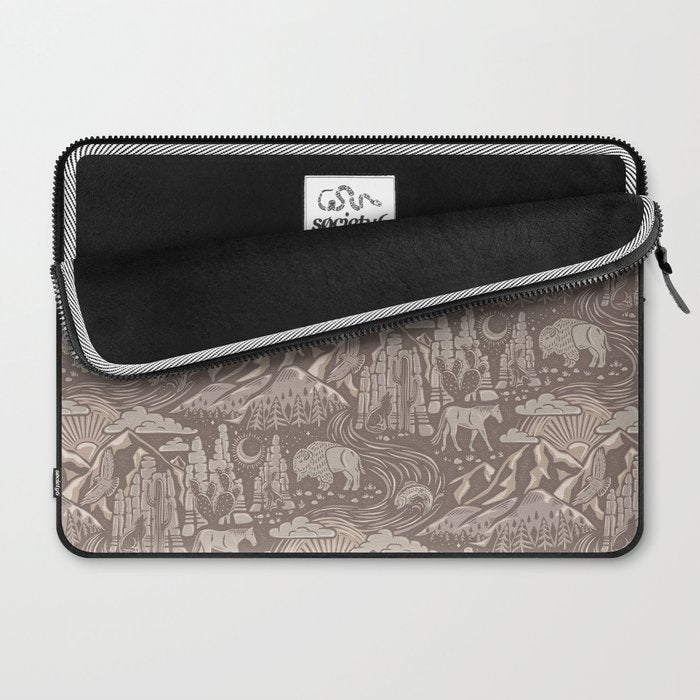 Wild West - Taupe Neutral  Laptop Sleeve Gallery Image 2