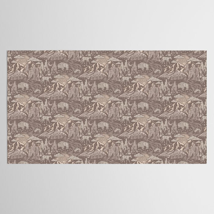 Wild West - Taupe Neutral  Tablecloth Gallery Image 2