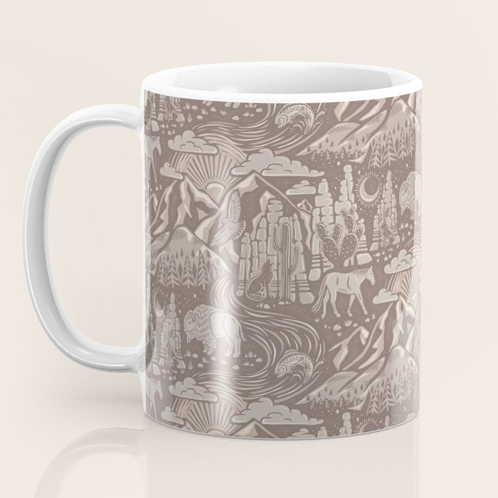 Wild West - Taupe Neutral  Coffee Mug Gallery Image 3