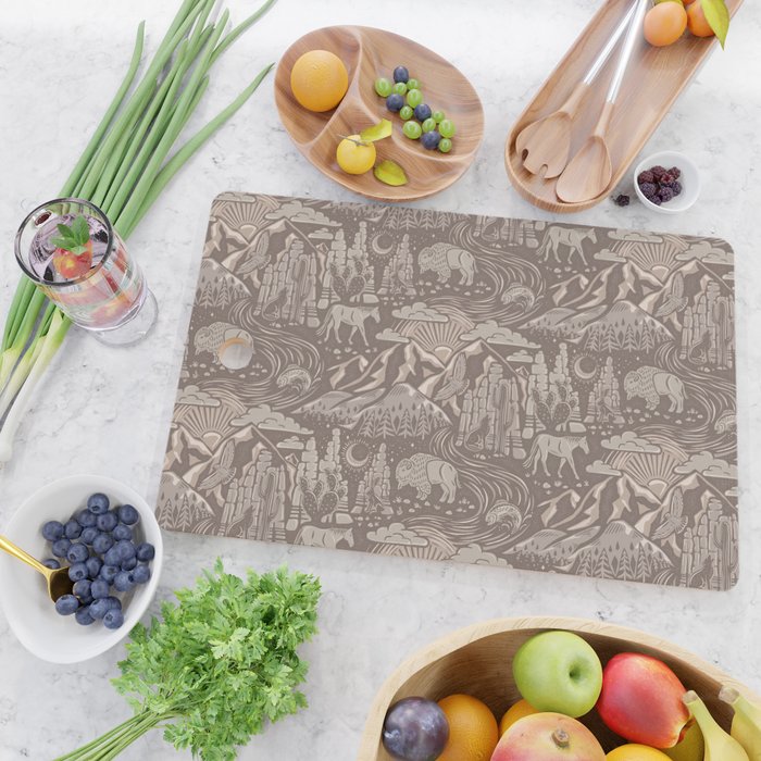 Wild West - Taupe Neutral  Cutting Board Gallery Image 2