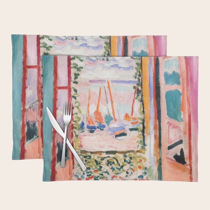 The Open Window- Henri Matisse -Open Window Collioure - Matisse Collioure  Placemat Gallery Image 1
