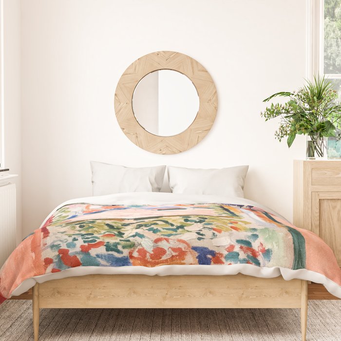 The Open Window- Henri Matisse -Open Window Collioure - Matisse Collioure  Duvet Cover Gallery Image 3