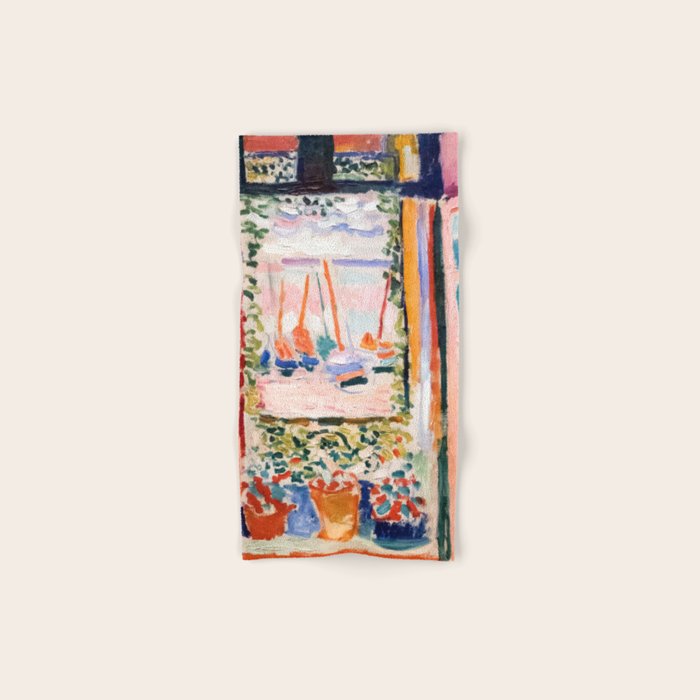 The Open Window- Henri Matisse -Open Window Collioure - Matisse Collioure  Bath Towel Gallery Image 1