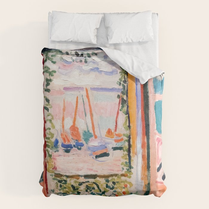 The Open Window- Henri Matisse -Open Window Collioure - Matisse Collioure  Duvet Cover Gallery Image 1