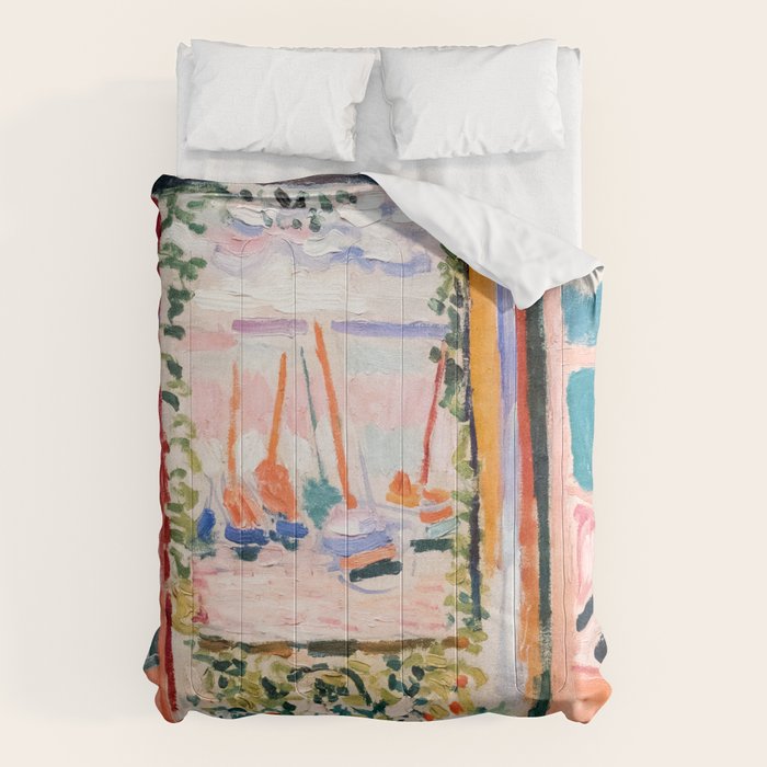 The Open Window- Henri Matisse -Open Window Collioure - Matisse Collioure  Comforter Gallery Image 6