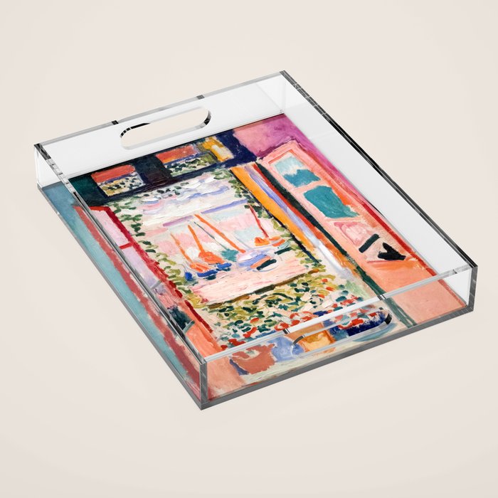 The Open Window- Henri Matisse -Open Window Collioure - Matisse Collioure  Acrylic Tray Gallery Image 1