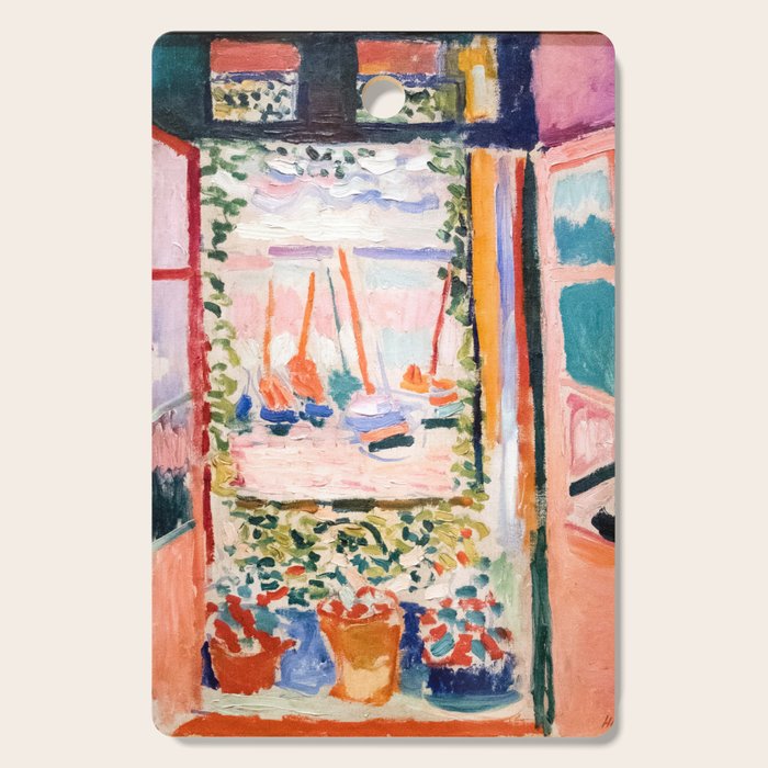 The Open Window- Henri Matisse -Open Window Collioure - Matisse Collioure  Cutting Board Gallery Image 1