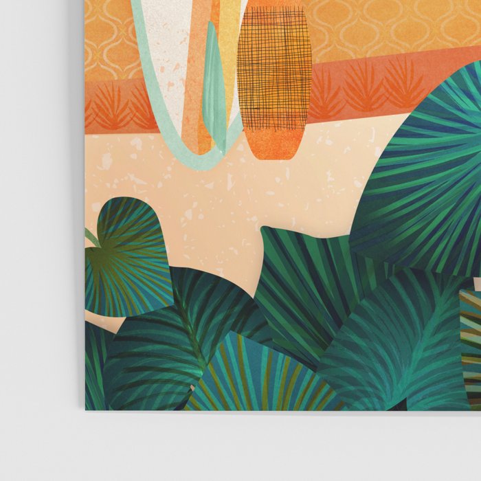 Seaside Surf Retreat Tropical Landscape / Villa Series Poster Gallery Image 3