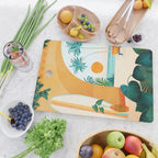 Seaside Surf Retreat Tropical Landscape / Villa Series Cutting Board Gallery Image 2
