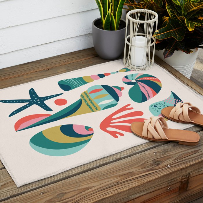 Seashell Outdoor Rug Gallery Image 2