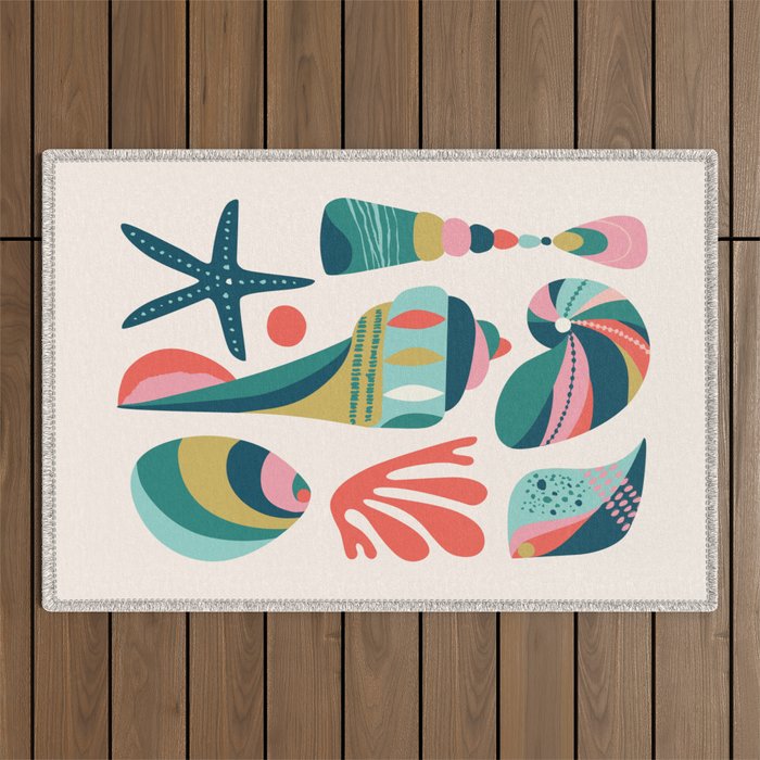 Seashell Outdoor Rug Gallery Image 1