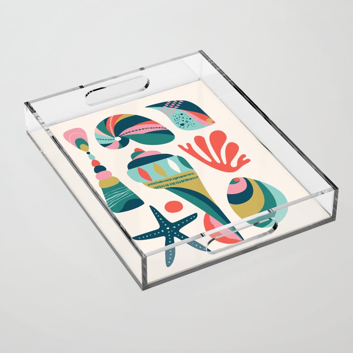 Seashell Acrylic Tray Gallery Image 1