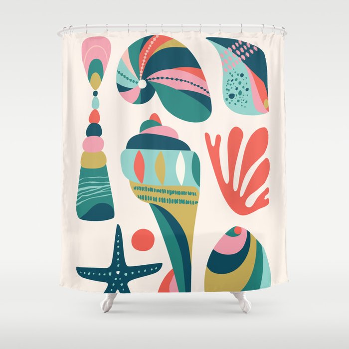 Seashell Shower Curtain Gallery Image 1
