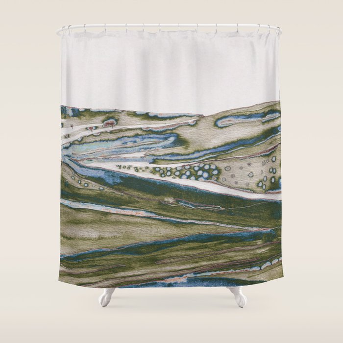 Green Hills Shower Curtain Gallery Image 1