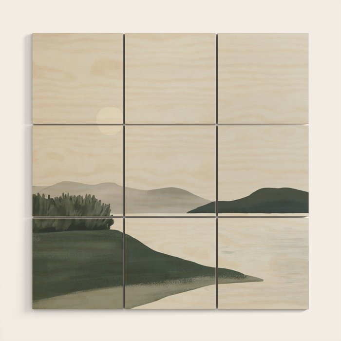 Minimalist Landscape Wood Wall Art Gallery Image 1