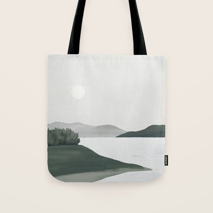 Minimalist Landscape Tote Bag Gallery Image 1