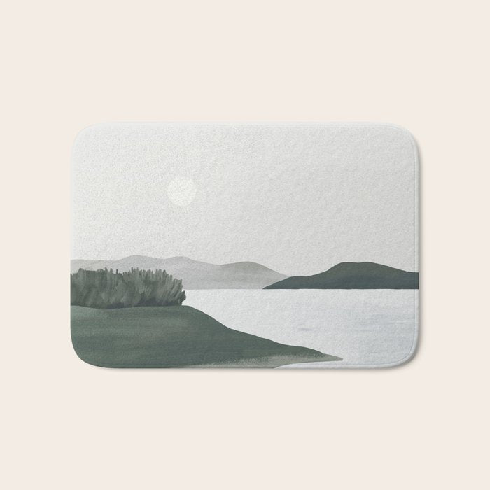 Minimalist Landscape Bath Mat Gallery Image 1