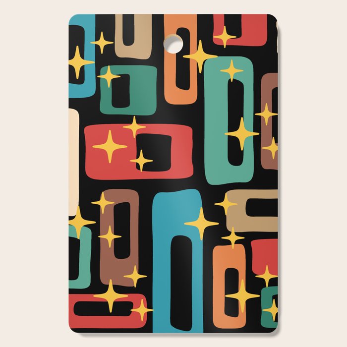 Retro Mid Century Modern Abstract Pattern 223 Cutting Board Gallery Image 1