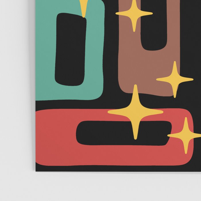 Retro Mid Century Modern Abstract Pattern 223 Poster Gallery Image 3