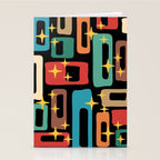 Retro Mid Century Modern Abstract Pattern 223 Stationery Card Gallery Image 2