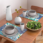 Cats and branches - blue and green Placemat Gallery Image 2