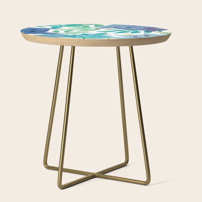 Cats and branches - blue and green Side Table Gallery Image 1