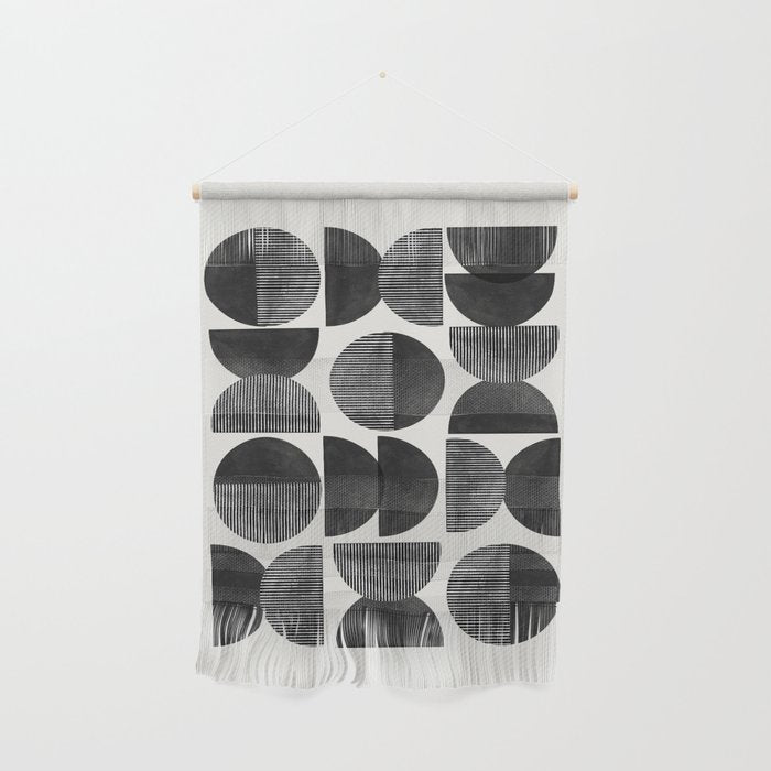 Mid Century, Retro Geometric Art Wall Hanging Gallery Image 1