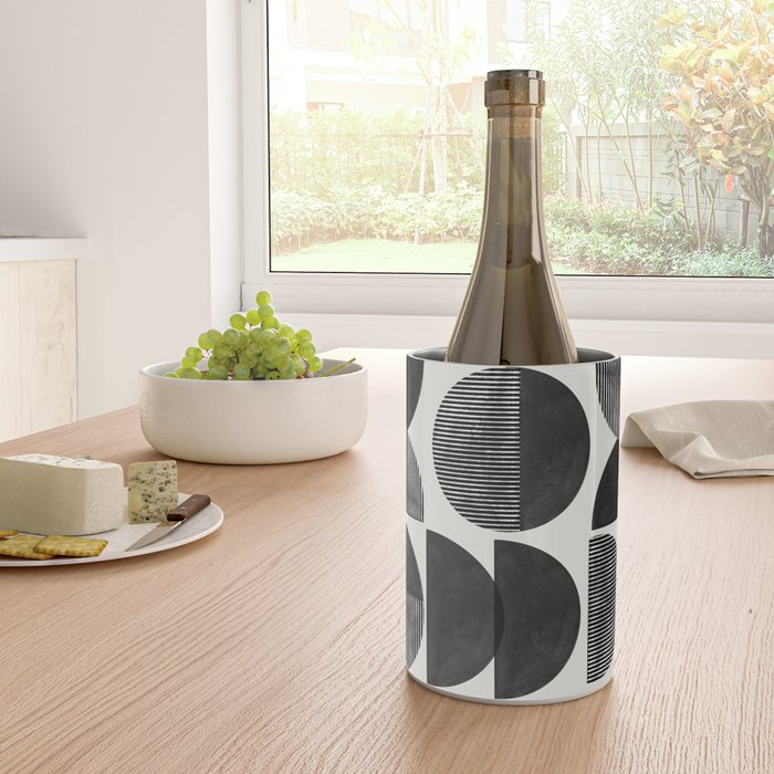 Mid Century, Retro Geometric Art Wine Chiller Gallery Image 4